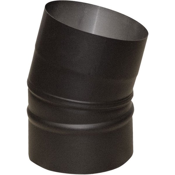 RoyalFire Flue Pipe 15 Degree Elbow Bend for 5" inch (125mm) in Black