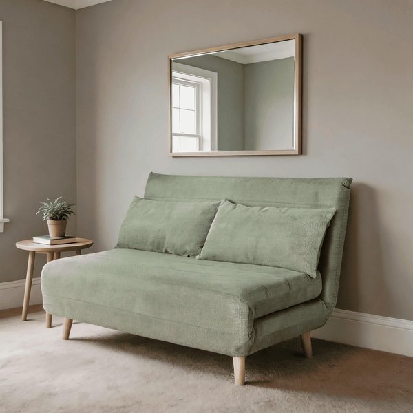 Home Source Lorena Double Clic Clac Sofa Bed in Green