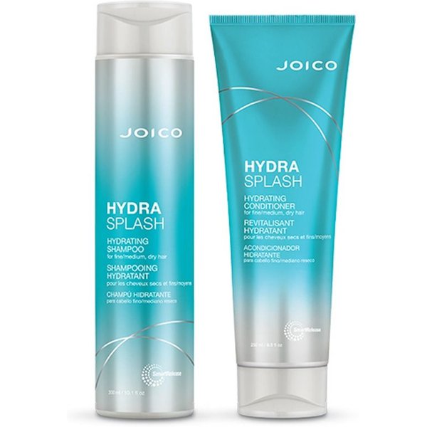 JOICO HydraSplash Hydrating Shampoo 300ml & HydraSplash Hydrating Conditioner 250ml Duo in Clear