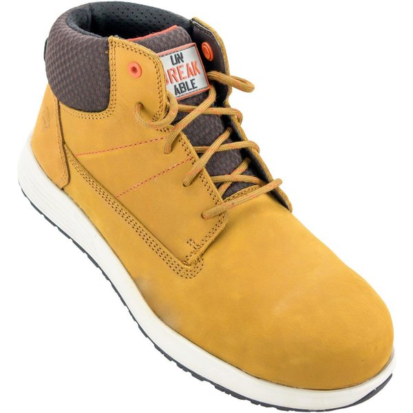 Unbreakable Men's Vulcan Nubuck Leather Composite Toe Cap Slip Resistant Safety Boots in Yellow | Size: 11