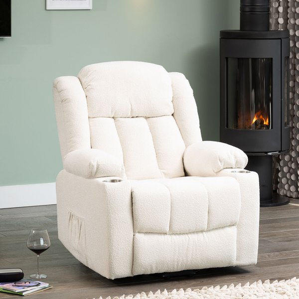 Artemis Home Redding Dual Motor Lift Assist Recliner Chair with Massage and Heat - Cream, Cream