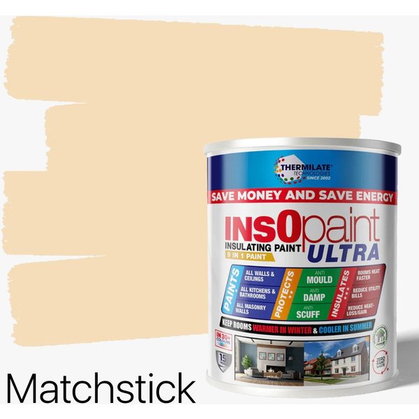 THERMILATE TECHNOLOGIES InsOpaint ULTRA - 9 IN 1 Interior & Exterior Paint - 1L in Matchstick