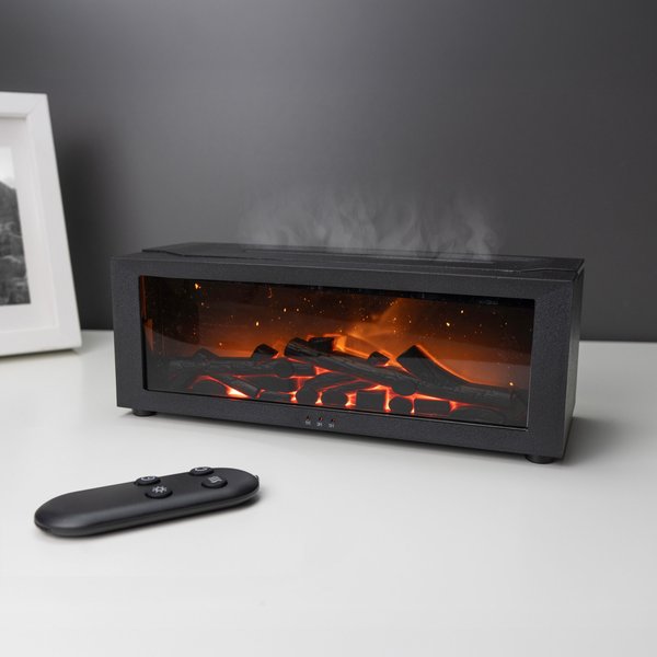 Wellbeing Well Being Mystical Flame Mist Diffuser: Remote-controlled Whimsy, Black