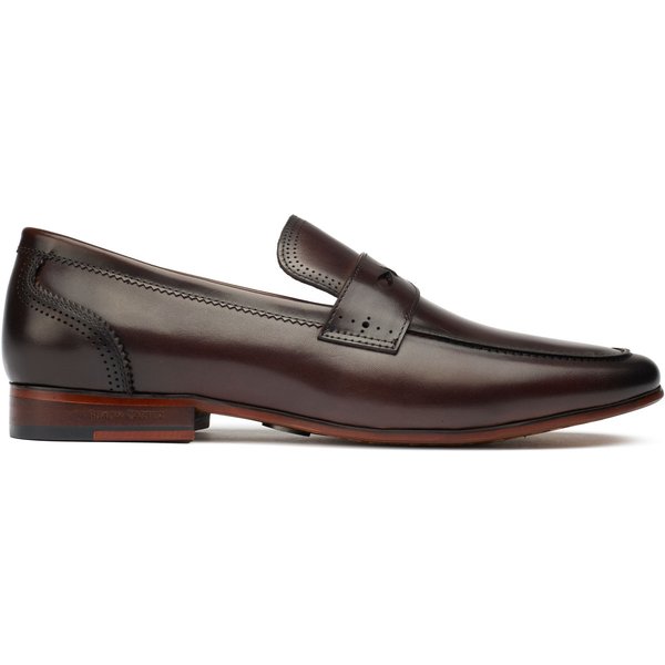 SIMON CARTER Men's Pike Loafer Shoes in Brown | Size: 10