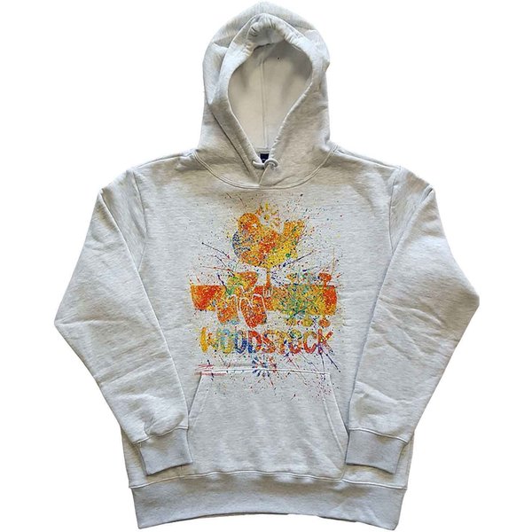 Woodstock Splatter Logo Hoodie in White | Size: Large