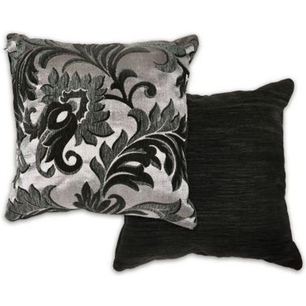 New Edge Blinds Newedgeblinds Swirls Cushion Cover In Black Silver