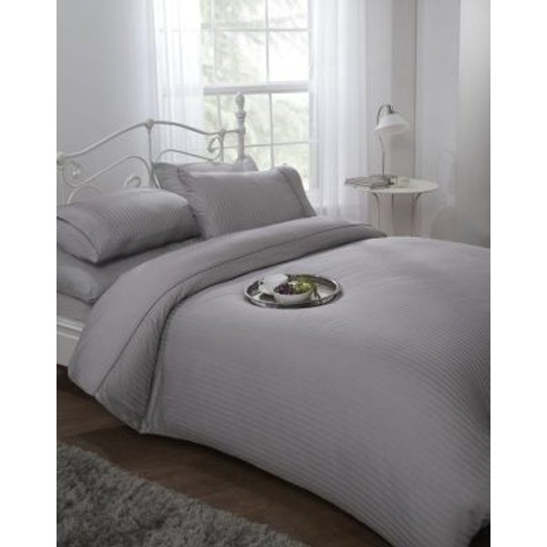 New Edge Blinds Newedgeblinds Carlton Collection Duvet Set In Silver, Single, Grey