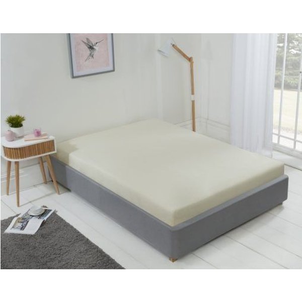 New Edge Blinds Newedgeblinds Brights Collection Non Iron Fitted Sheet In Cream - Single, Cream