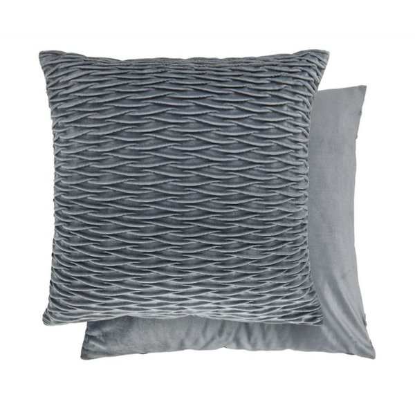 New Edge Blinds Newedgeblinds Millie Collection Soft Velvet Cushion Cover In Grey, Grey