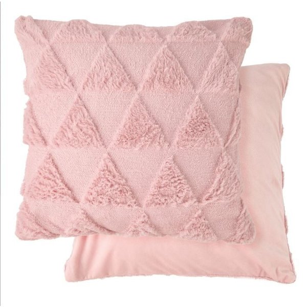 New Edge Blinds Newedgeblinds Newton Triangle Collection Soft Touch Cushion Cover In Blush Pink, Pink