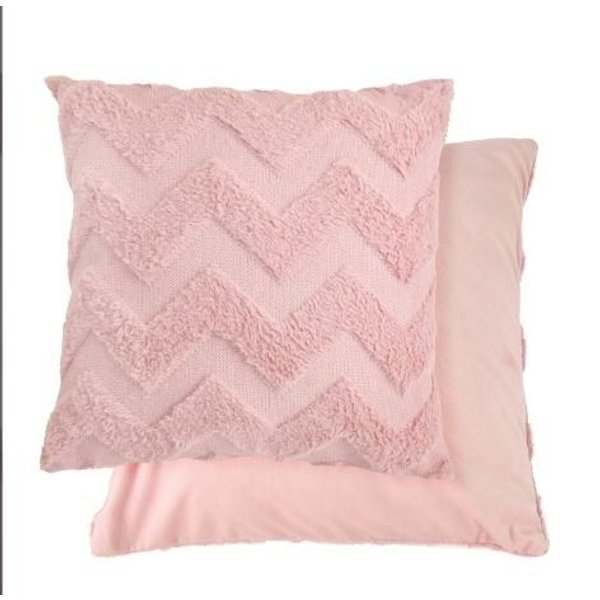 New Edge Blinds Newedgeblinds Newton Zig Zag Collection Soft Touch Cushion Cover In Blush Pink, Pink