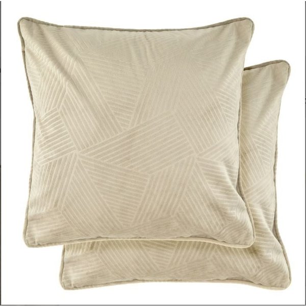 New Edge Blinds Newedgeblinds Deco Collection Soft Velvet Geometric Cushion Cover In Stone