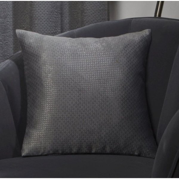 New Edge Blinds Newedgeblinds Metro Collection Cushion Cover In Charcoal Grey, Grey