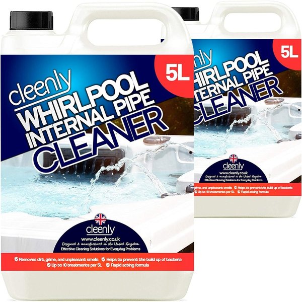 cleenly Hot Tub, Jacuzzi & Whirlpool Internal Pipe Cleaner 10L in Clear