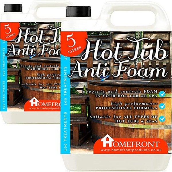 Homefront Hot Tub Anti Foam Suitable for All Hot Tubs 10L in Clear