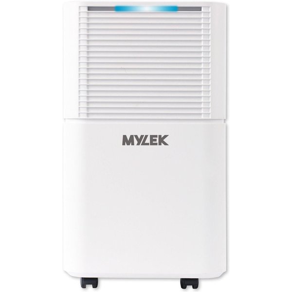 MYLEK Portable Dehumidifier 12L/Day with Digital Display & Humidity Sensor in White