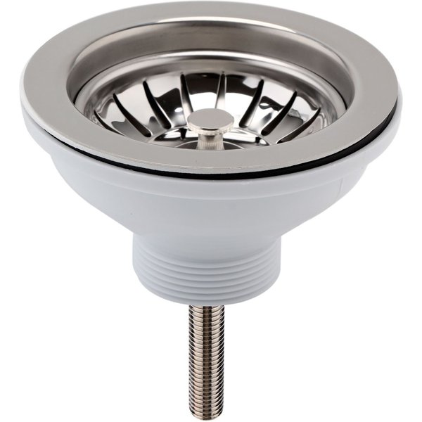 Balterley Fireclay Kitchen Sink Basket Strainer Waste Chrome 90mm in Silver