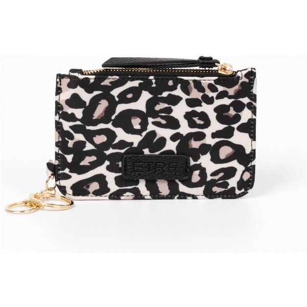 Etre Women's Florrie Card Holder Wallet - Cream Leopard Print, Nylon