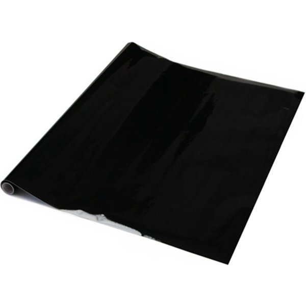 D-C-Fix Glossy Black 90cm x 10m Self-adhesive Vinyl Wrap for Doors and Furniture, Black