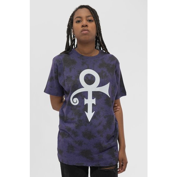 Prince White Symbol Dip Dye T-Shirt in Black | Size: Small