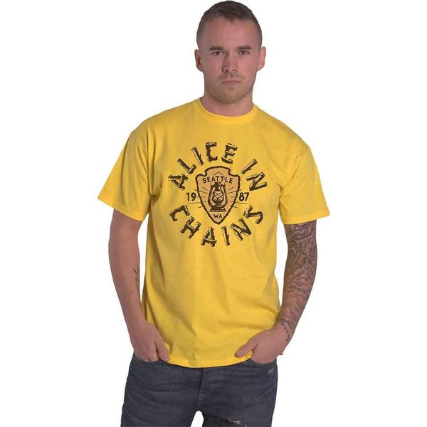 Alice In Chains Lantern T-Shirt in Yellow | Size: Large