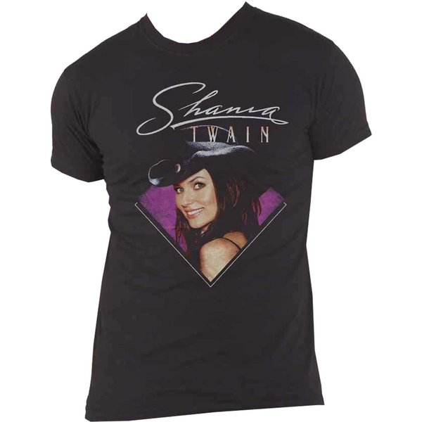 Shania Twain Purple Photo T-Shirt in Black | Size: Medium