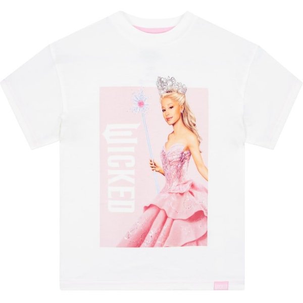 Wicked Girl's Glinda The Good Witch T-Shirt in White | Size: 10-11 Years