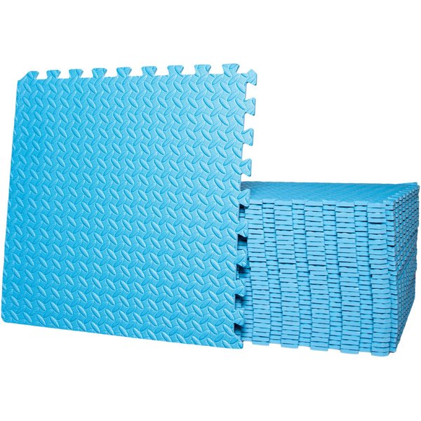 Samuel Alexander Blue 32 Piece EVA Foam Floor Protective Tiles / Mats 60x60cm Each Set For Gyms, Kitchens, Garages, Camping, Kids Play Matting, Floor