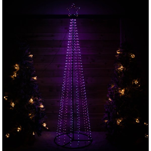 Samuel Alexander 2.5m Light-Up Christmas Cone Tree with 835 Rainbow LEDs
