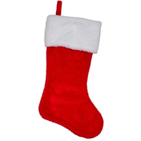 Samuel Alexander 51cm Red and White Traditional Hanging Christmas Santa Stocking