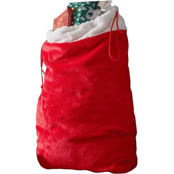 Samuel Alexander 70cm Large Red and White Christmas Santa Gift Sack with Drawstring