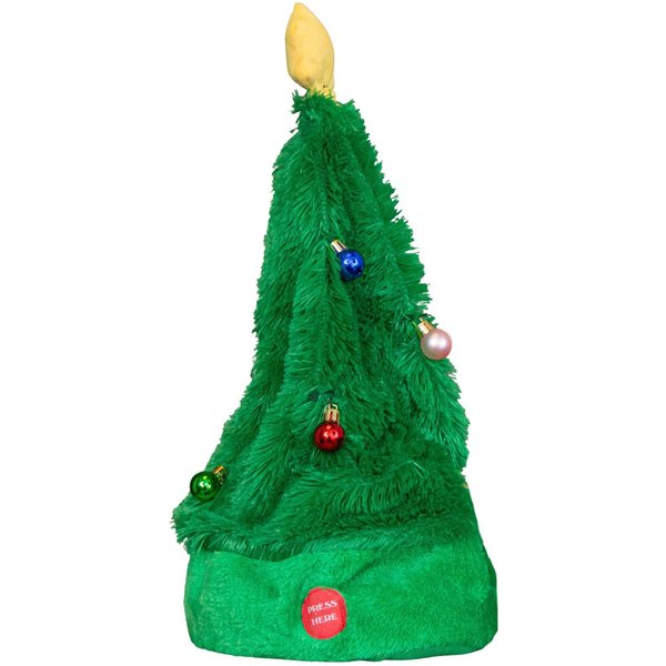 Samuel Alexander 35cm Animated Dancing Christmas Tree Hat, Green