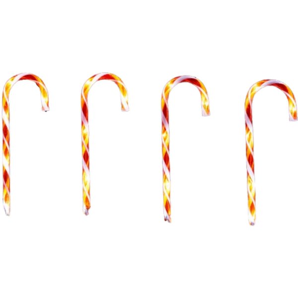 Samuel Alexander Set of 8 Large Christmas Candy Cane Garden Path Lights