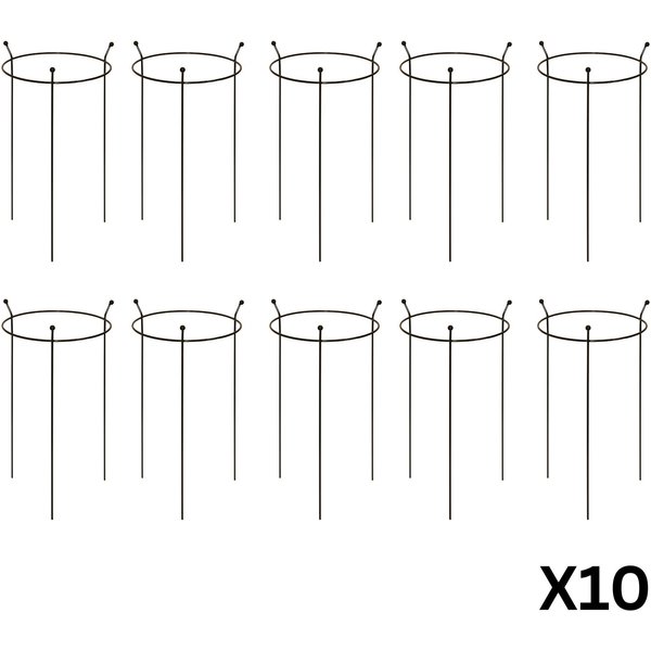 Samuel Alexander Plant Support Ring (10 Pack), Black