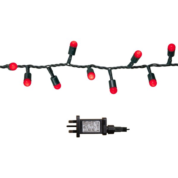 Samuel Alexander 1000 Christmas Berry String Lights in Red with LEDs, Red