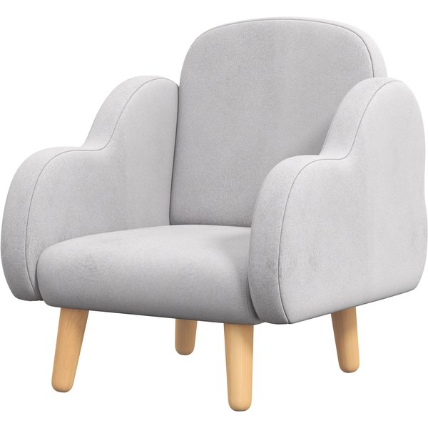 ZONEKIZ Kids Armchair Chair Children Mini Sofa Cloud Shape for 1.5-3 Years in Grey