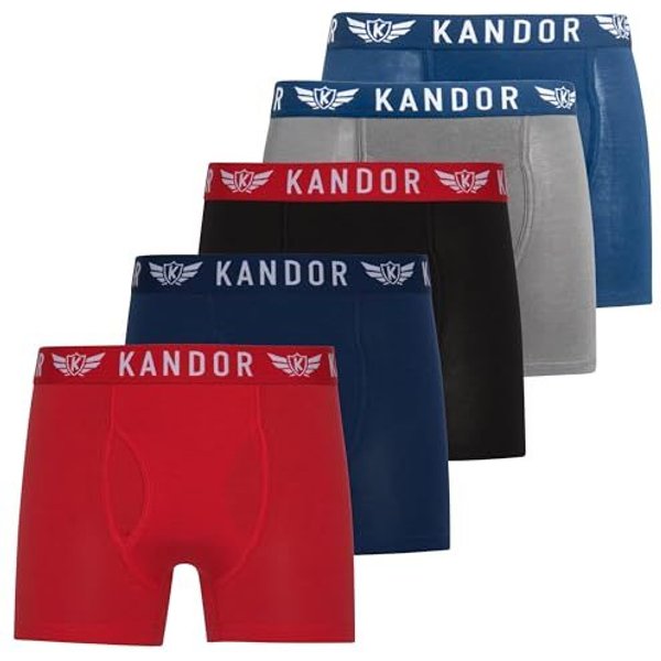 Kandor Men's Bambers Boxers 5 Pack | Size: Large