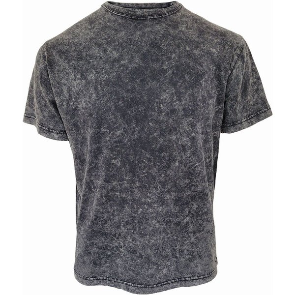 Spiral Acid Wash T-Shirt in Black | Size: 4XL