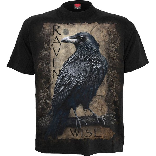 Spiral Raven Wise T-Shirt Black | Size: 2XL