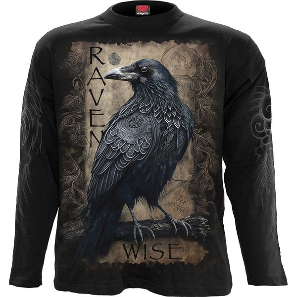 Spiral RAVEN WISE - Longsleeve T-Shirt Black | Size: 2XL