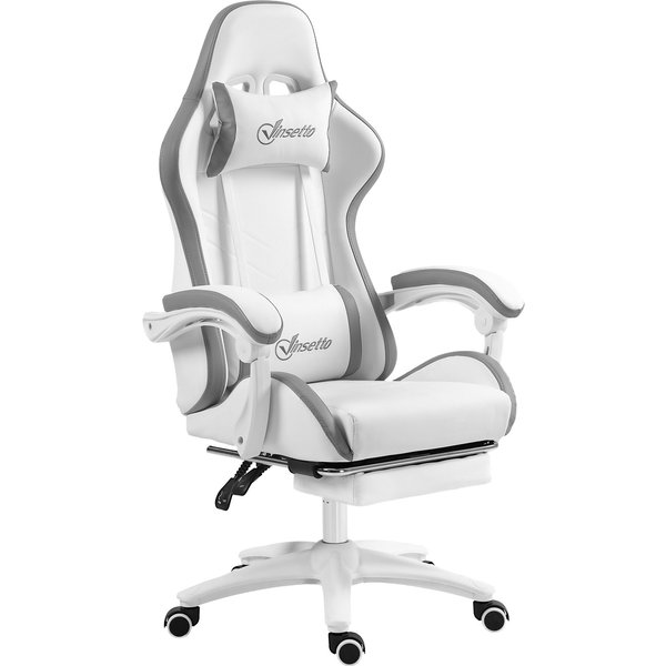 Vinsetto Racing Style Gaming Chair with Footrest, Blue, Blue