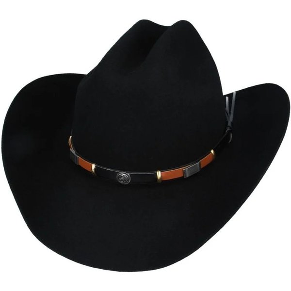 XPOSED Classic Pure Wool Cowboy Hat For Western Style Enthusiasts in Black | Size: Large