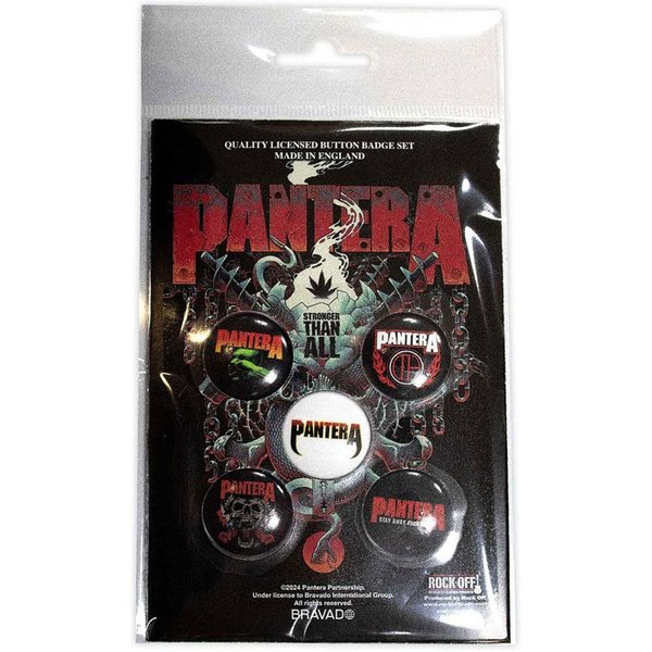 Pantera Stay Away From Me Button Badge Pack in Black
