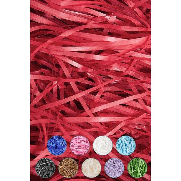 Neel Blue Shredded Tissue Paper, Decorative Gift Packaging Hamper Filler - 100g in Red