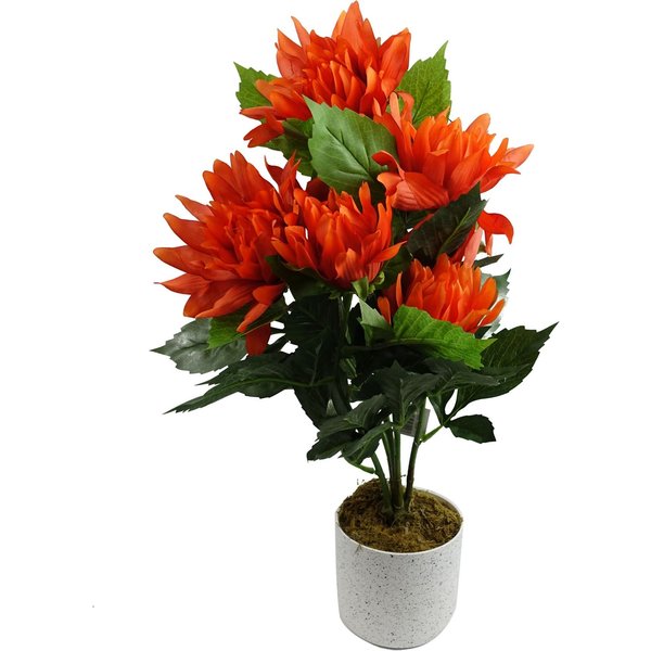 Leaf 55cm Artificial Red Dahlia Pinnata, Red