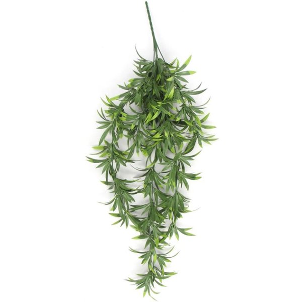 Leaf Hanging UV and Fire Resistant Artificial Fronded Thyme Plant 70cm, Green