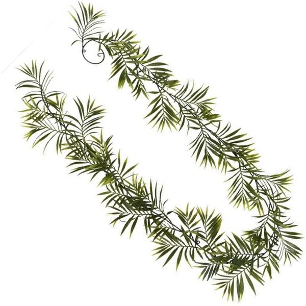 Leaf 190cm Fire Retardant Artificial Palm Garland, Green