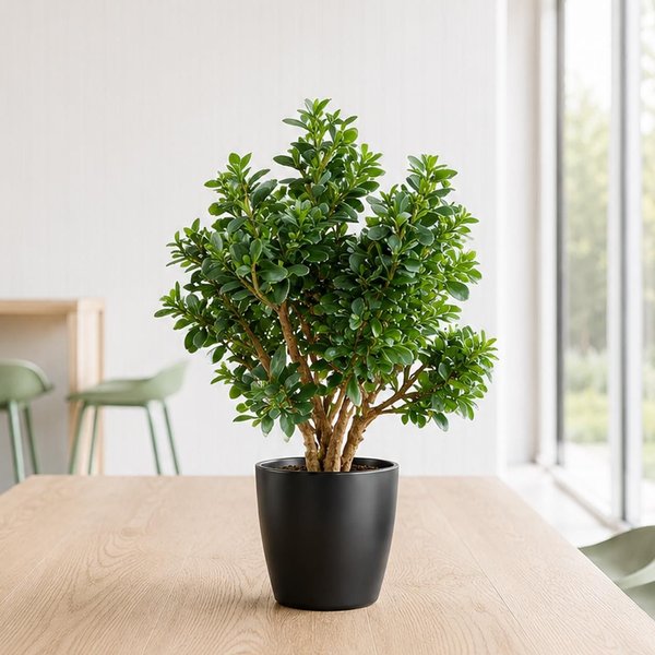 Botanik 70cm Artificial Deluxe Jade Plant, Green