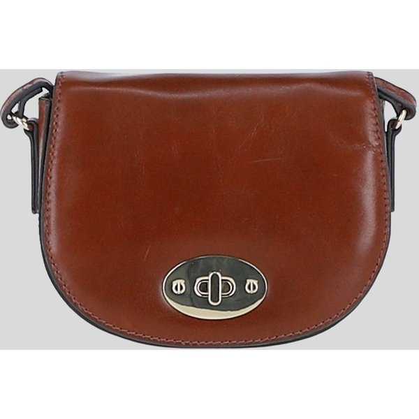 Ashwood Leather Women's 'Borsa della Moda' Real Leather Saddle Crossbody Bag in Light Tan