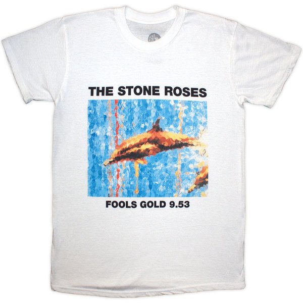 Stone Roses Fools Gold T-Shirt in White | Size: 2XL